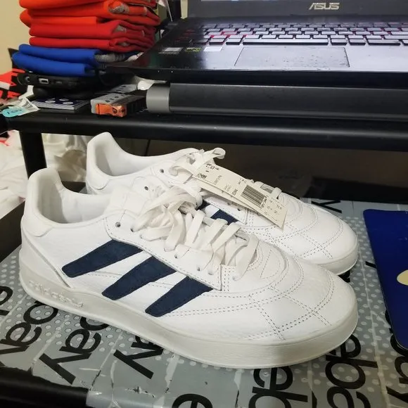 adidas Sobakov Soccer Sneaker White Navy EE5642