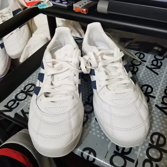 adidas Sobakov Soccer Sneaker White Navy EE5642