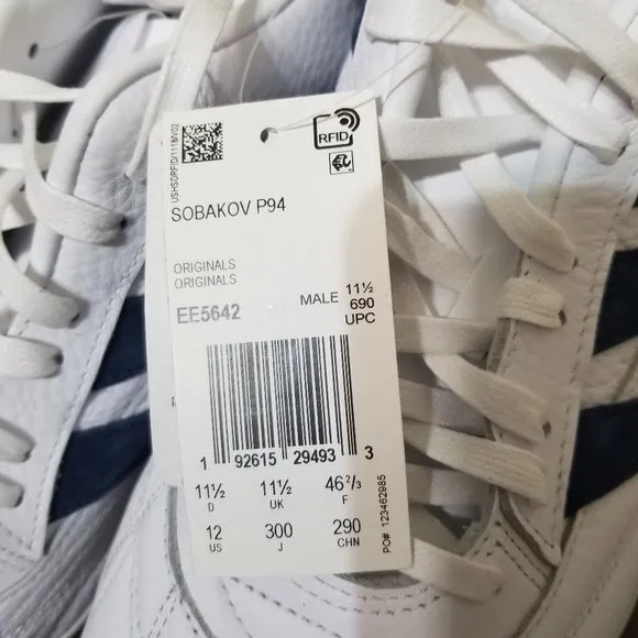 adidas Sobakov Soccer Sneaker White Navy EE5642