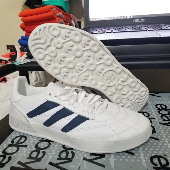 adidas Sobakov Soccer Sneaker White Navy EE5642