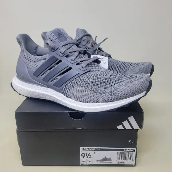 Adidas Ultraboost 1.0 Men's Size 9.5 Shoes Grey White Black HQ4200