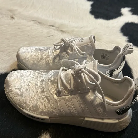 Adidas White and Silver Sneakers