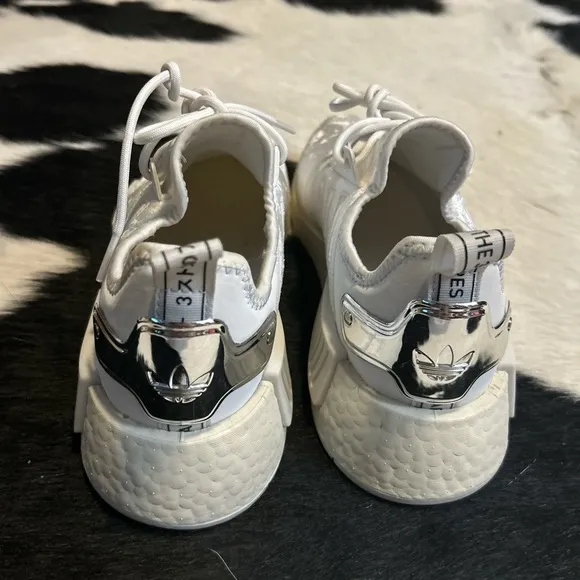 Adidas White and Silver Sneakers