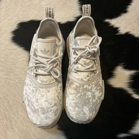 Adidas White and Silver Sneakers