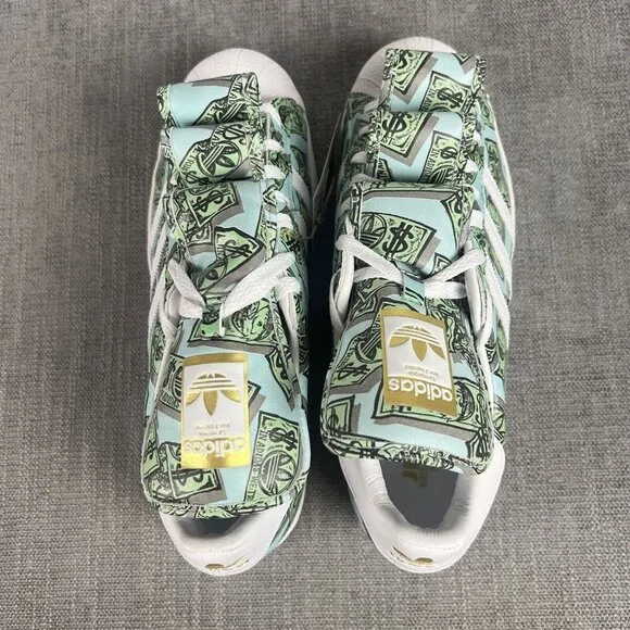 adidas x Jeremy Scott Money Print Superstar Men's Sneakers Shoes HP6596 Mens 8.5