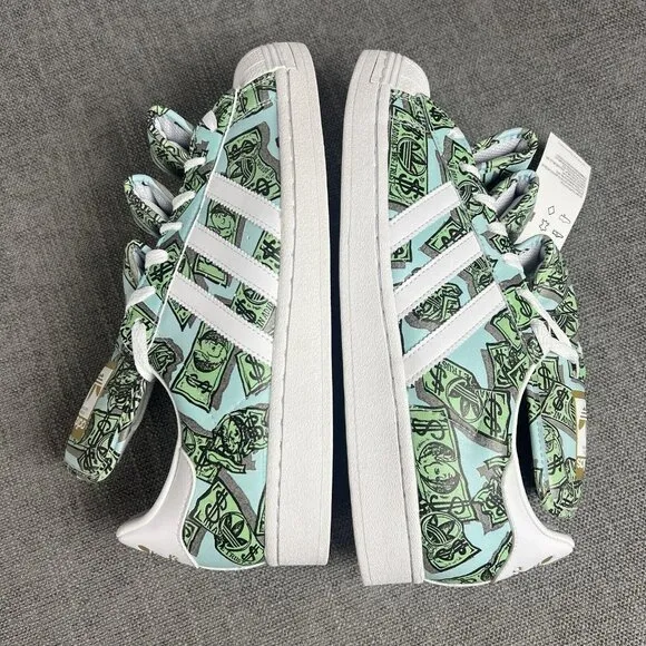 adidas x Jeremy Scott Money Print Superstar Men's Sneakers Shoes HP6596 Mens 8.5