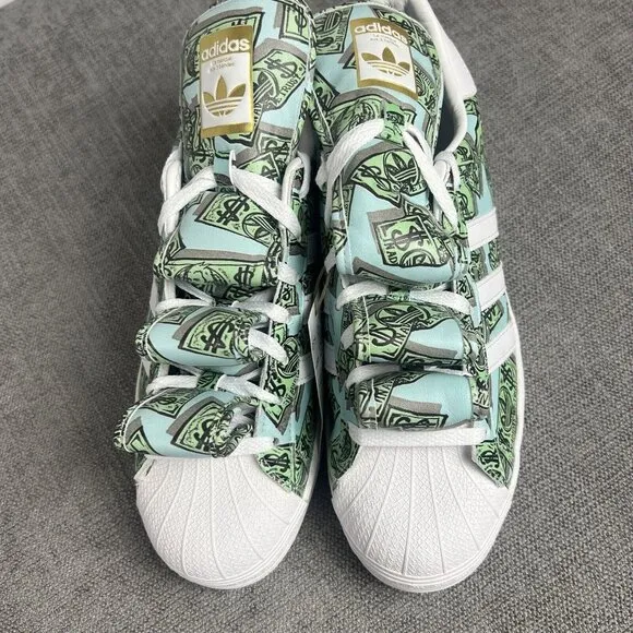 adidas x Jeremy Scott Money Print Superstar Men's Sneakers Shoes HP6596 Mens 8.5