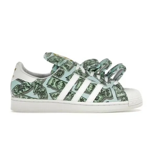 adidas x Jeremy Scott Money Print Superstar Men's Sneakers Shoes HP6596 Mens 8.5