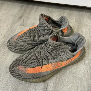 Adidas Yeezy Boost 350 V2 'Beluga Reflective' Gray Orange Sneakers Men’s Size 9