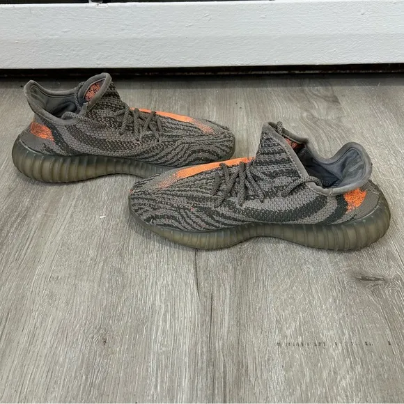 Adidas Yeezy Boost 350 V2 'Beluga Reflective' Gray Orange Sneakers Men’s Size 9