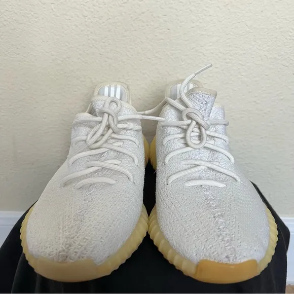 Adidas Yeezy Boost 350 V2 Cream White Triple Sneakers Shoes Men Sz 7.5