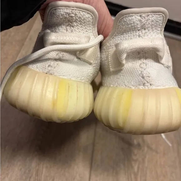 adidas yeezy boost size 8 White and Cream Sneakers