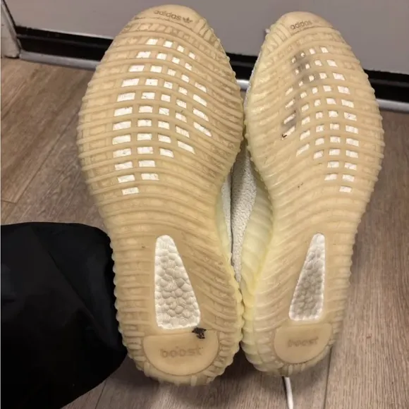 adidas yeezy boost size 8 White and Cream Sneakers