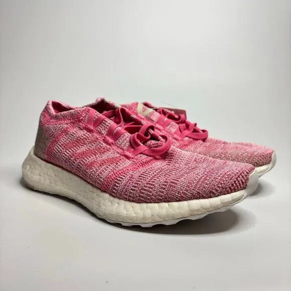Adidas Youth Unisex Pure Boost Go Running Shoe in Solar Pink/Clear Brown