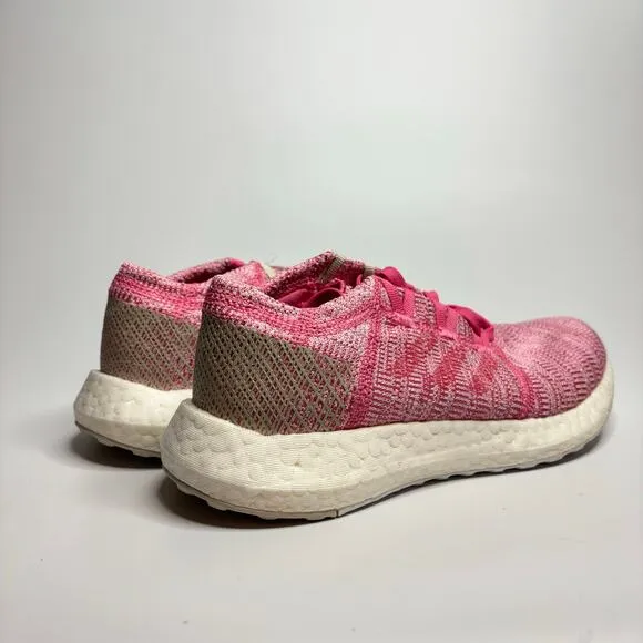 Adidas Youth Unisex Pure Boost Go Running Shoe in Solar Pink/Clear Brown