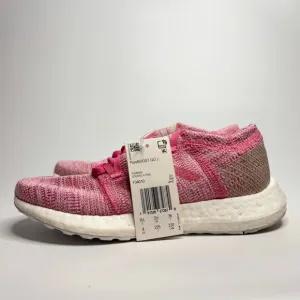 Adidas Youth Unisex Pure Boost Go Running Shoe in Solar Pink/Clear Brown