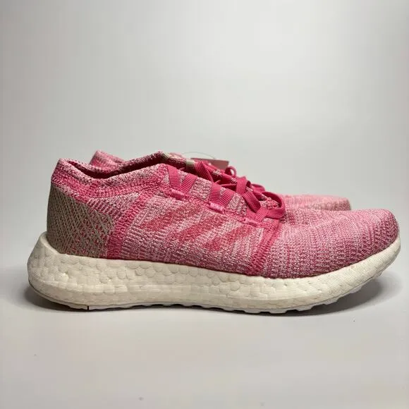 Adidas Youth Unisex Pure Boost Go Running Shoe in Solar Pink/Clear Brown