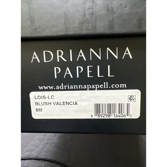 Adrianna Papell LOIS-LC Kitten Heels Blush Valencia 8M Pointed Lace Prom w/Box