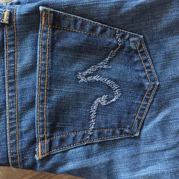 ADRIANO GOLDSCHMIED bootcut jeans style #HN1013-PUR med wash lowrise 25x35L tall