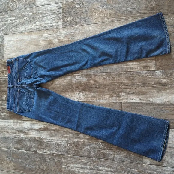 ADRIANO GOLDSCHMIED bootcut jeans style #HN1013-PUR med wash lowrise 25x35L tall