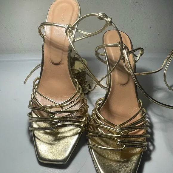 Aeyde shoes / NWT Aeyde daysi leather gold sandals / colors sz 40