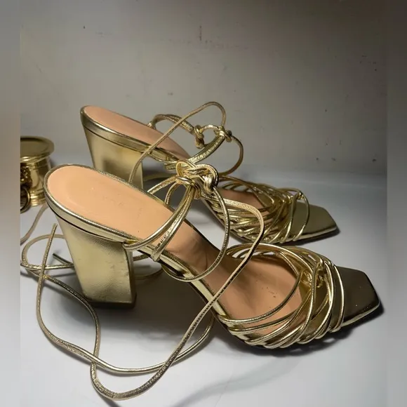 Aeyde shoes / NWT Aeyde daysi leather gold sandals / colors sz 40