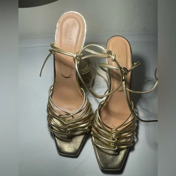 Aeyde shoes / NWT Aeyde daysi leather gold sandals / colors sz 40