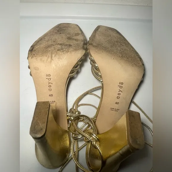Aeyde shoes / NWT Aeyde daysi leather gold sandals / colors sz 40