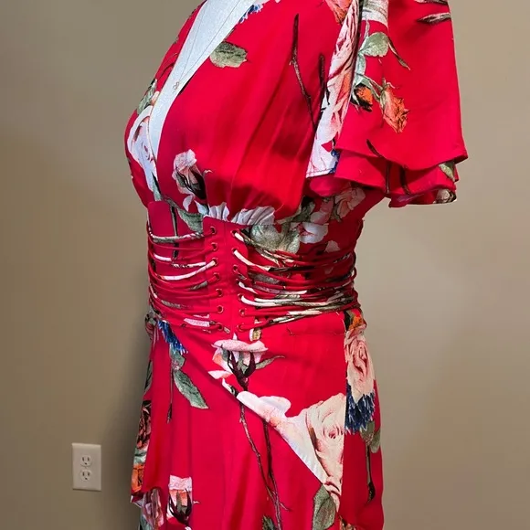 AFRM X NordstromCollection Red Garden Dress