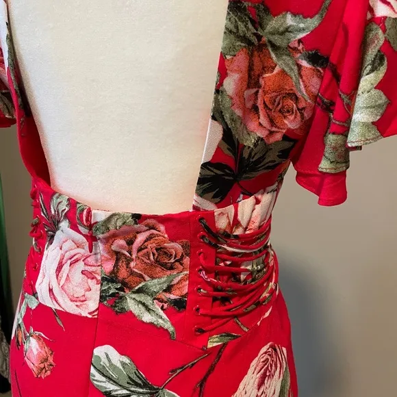 AFRM X NordstromCollection Red Garden Dress