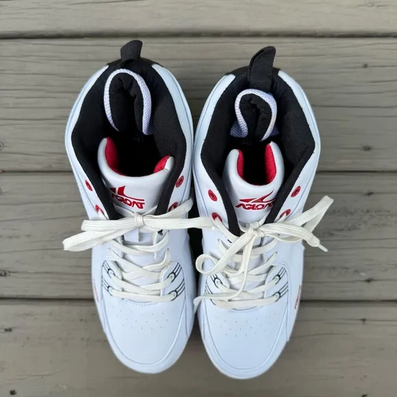Agloat Retractable Roller Skate Shoes Heelys Lace Up White Shoes size 10