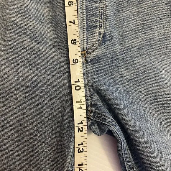 Agolde Nico High Rise Slim Fit Denim Blue Jeans Button Fly Ankle Women’s Size 27