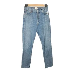 Agolde Nico High Rise Slim Fit Denim Blue Jeans Button Fly Ankle Women’s Size 27