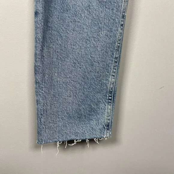 Agolde Nico High Rise Slim Fit Denim Blue Jeans Button Fly Ankle Women’s Size 27