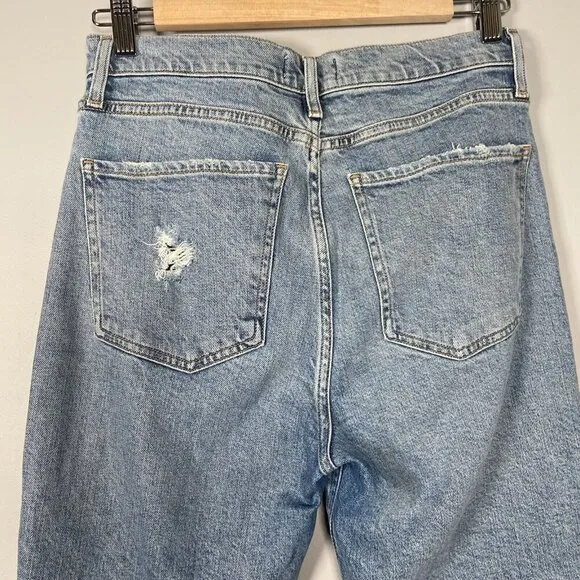 Agolde Nico High Rise Slim Fit Denim Blue Jeans Button Fly Ankle Women’s Size 27