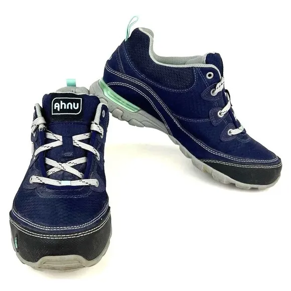 Ahnu Womens Sugarpine Waterproof Trail Hiking Shoes Majestic Blue Size 6.5