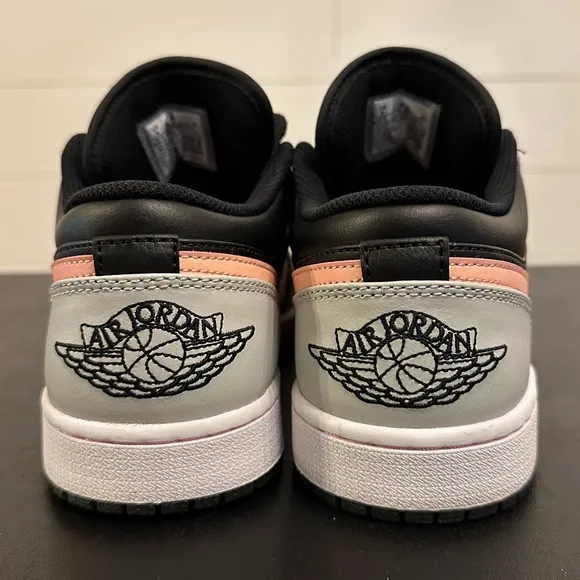 Air Jordan 1 Low - Black/Grey Fog/White/ Bleached Coral (9M/10.5W)