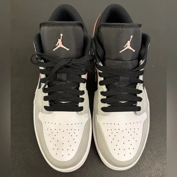 Air Jordan 1 Low - Black/Grey Fog/White/ Bleached Coral (9M/10.5W)