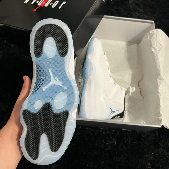 Air Jordan 11 Retro White and Blue Sneakers