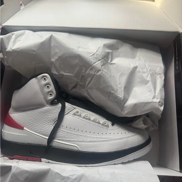Air Jordan 2 Retro Sneakers - Black and Cream