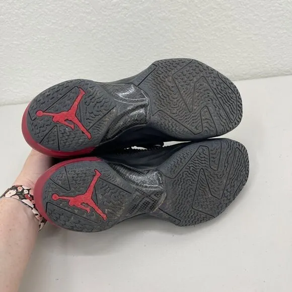 Air Jordan 37 Stunt Black Red Basketball Sneakers Shoes DD7421-007 Boys Youth 7Y