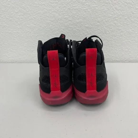Air Jordan 37 Stunt Black Red Basketball Sneakers Shoes DD7421-007 Boys Youth 7Y