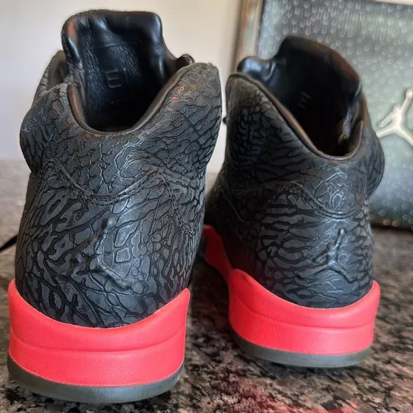 Air Jordan 3Lab5  Black and Red Sneakers EUC 10.5