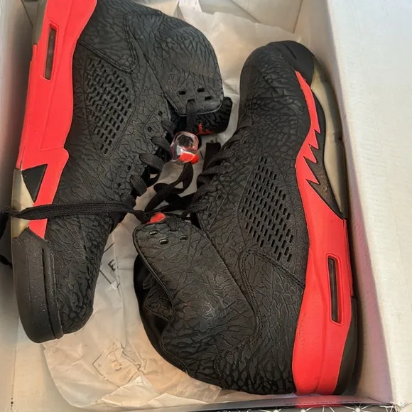 Air Jordan 3Lab5  Black and Red Sneakers EUC 10.5