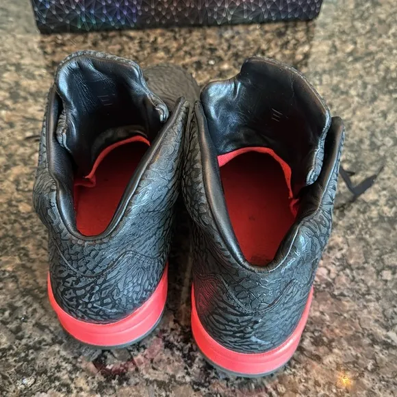 Air Jordan 3Lab5  Black and Red Sneakers EUC 10.5