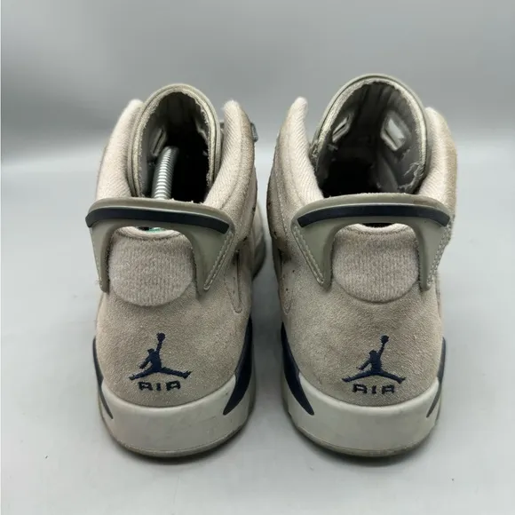 Air Jordan 6 Retro &quot;Georgetown&quot; GS Size 7Y Grey Basketball Shoes