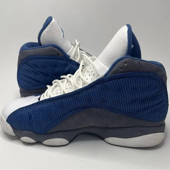 Air Jordan Blue and White Sneakers
