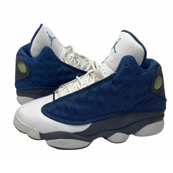 Air Jordan Blue and White Sneakers