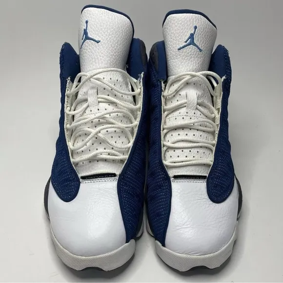 Air Jordan Blue and White Sneakers