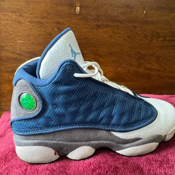 Air Jordan Blue and White Sneakers